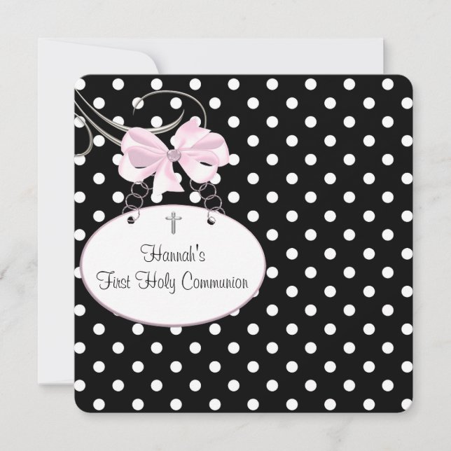 Invitación Primera comunión de Chicas de la Cruz de Punto de  (Anverso)