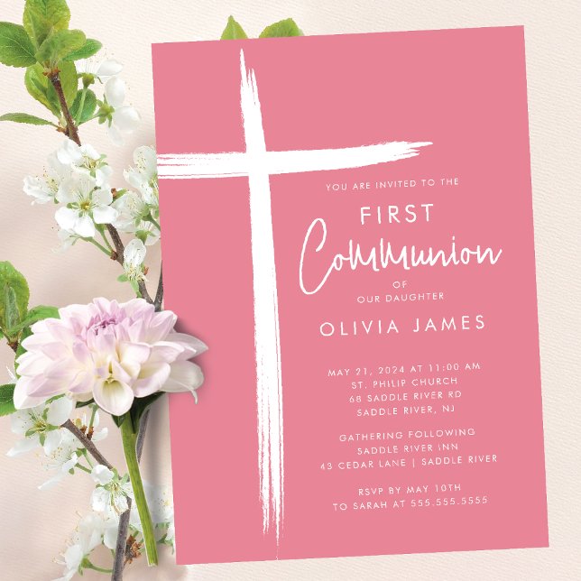 Invitación Primera Comunión de Chicas de la Cruz Moderna (Subido por el creador)