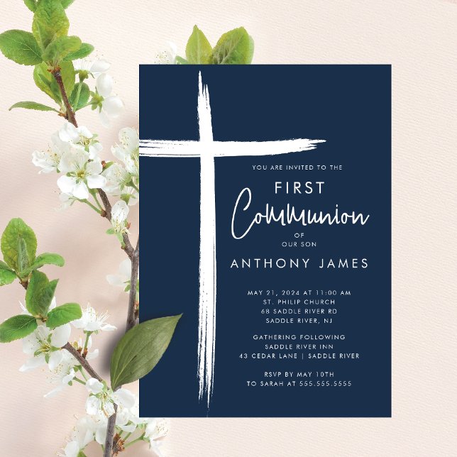 Invitación Primera Comunión de chicos de la Cruz Moderna (Subido por el creador)
