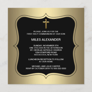 Invitación Primera comunión de chicos de la Cruz Negra de Oro