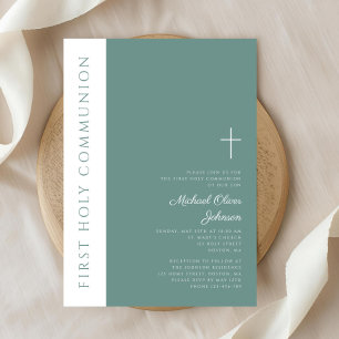 Invitación Primera comunión de chicos ecologistas modernos