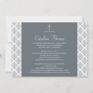 Invitación Primera comunión de Damask