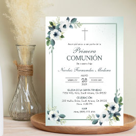 Invitación Primera Comunión de Flores Blancas