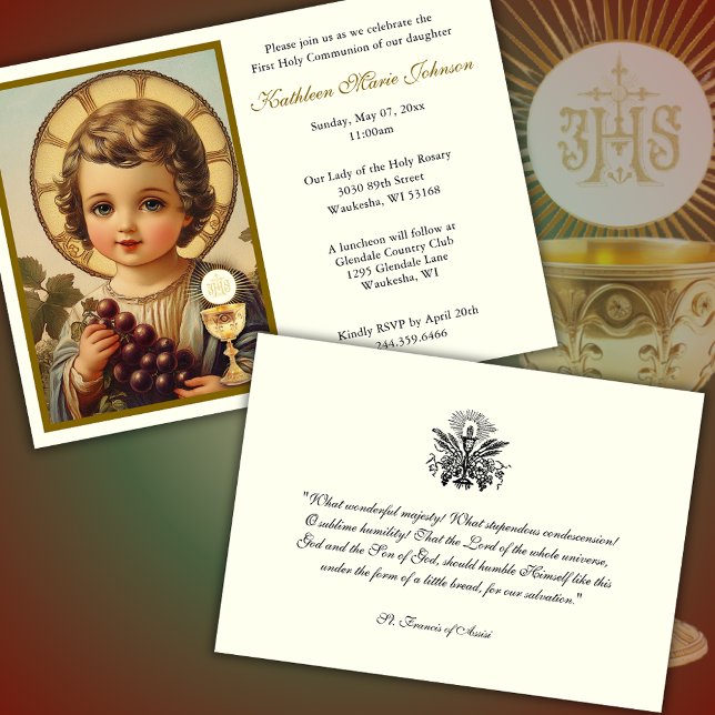 Invitación Primera comunión de Jesús católico tradicional (Subido por el creador)