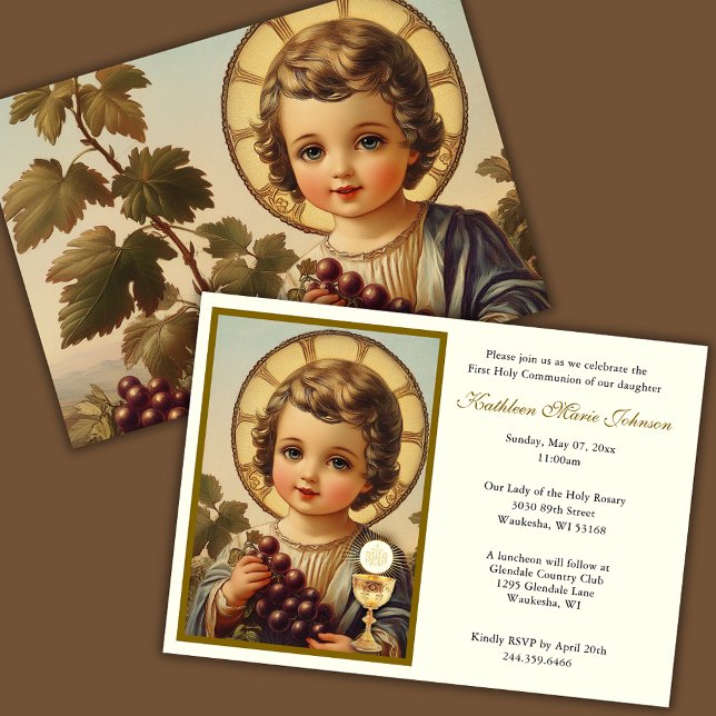 Invitación Primera comunión de Jesús católico tradicional (Subido por el creador)