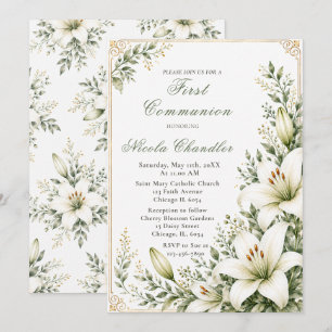 Invitación Primera Comunión de Lirios