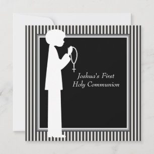 Invitación Primera comunión de los chicos de Rosario de franj