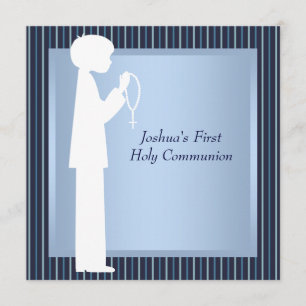 Invitación Primera comunión de los chicos de Rosary con franj