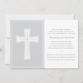 Invitación Primera comunión de los chicos grises