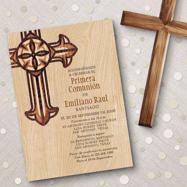 Invitación Primera Comunión de Niños Españoles Modernos Adult (Subido por el creador)