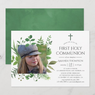 Invitación Primera Comunión de Vegetación de Bosque al Acuare