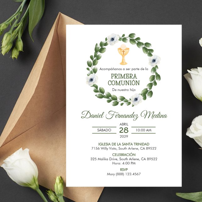 Invitación Primera comunión del cáliz católico (Subido por el creador)