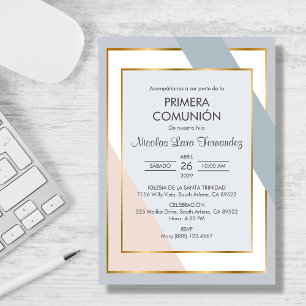 Invitación Primera Comunión Elegante Y Magnífica Primera Comu