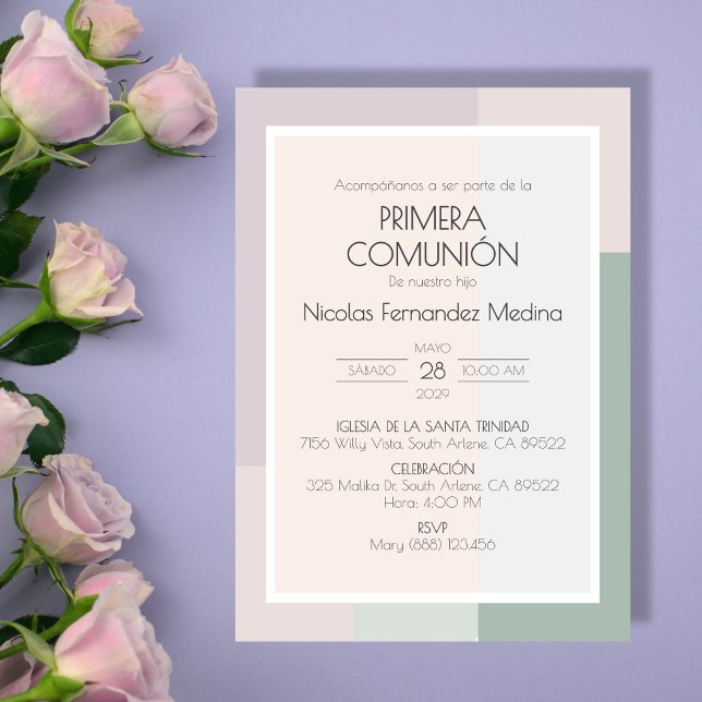 Invitación Primera Comunión Española (Subido por el creador)