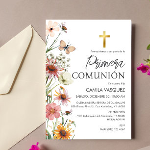 Invitación Primera Comunión Española Chica De Primera Comunió