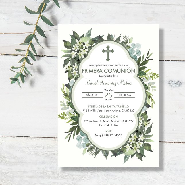 Invitación Primera comunión española Chica de Primera Comunió (Subido por el creador)