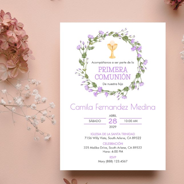 Invitación Primera Comunión Española del cáliz de la Primera  (Subido por el creador)