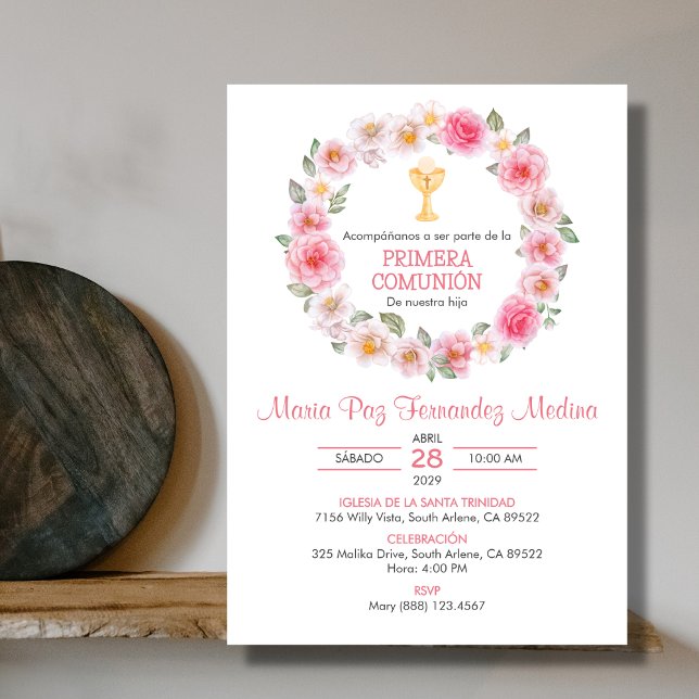 Invitación Primera Comunión Española del cáliz de la Primera  (Subido por el creador)