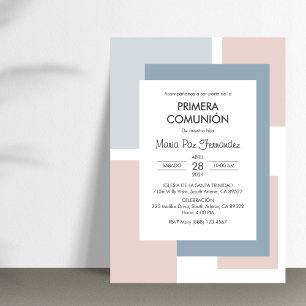 Invitación Primera Comunión Española Elegante Primera Comunió