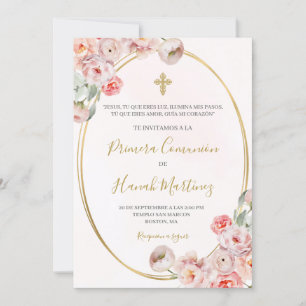 Invitación Primera comunión española para chica