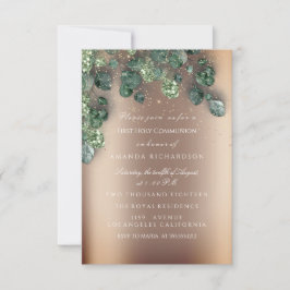 Invitación Primera Comunión Evento Cristiano Cruz Bautizo