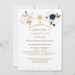 Invitación Primera Comunión Gemelos Primera Comunión