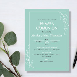 Invitación Primera Comunión Mínima Española de Primera Comuni