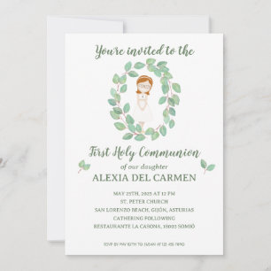 Invitación Primera Comunión modelo Alexia