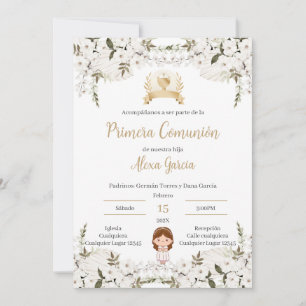 Invitación Primera Comunión Niña
