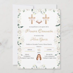 Invitación Primera Comunión Niña