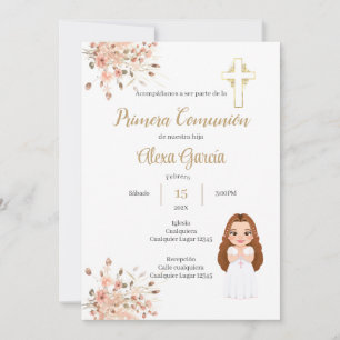 Invitación Primera Comunión Niña