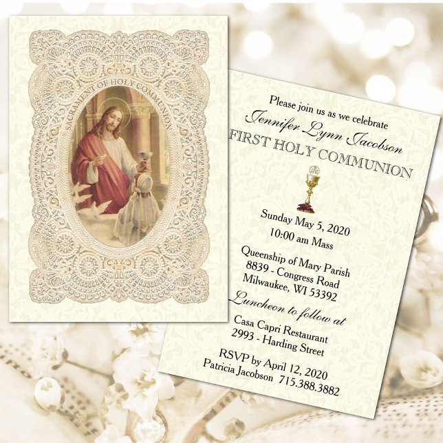 Invitación Primera Comunión Niña Católica (Subido por el creador)