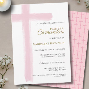 Invitación Primera Comunión niña española