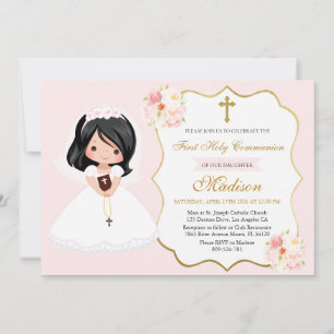 Invitación Primera Comunión Niña Moreno