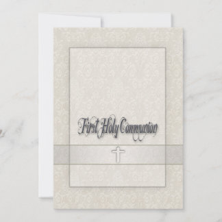Invitación Primera Comunión Niñas Damask