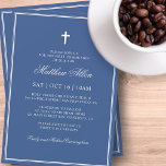 Invitación Primera Comunión Para Él | Elegante Cruz Clásica<br><div class="desc">Compuesto por una elegante tipografía de guion serif y cursiva sobre el marco con una elegante cruz. Este diseño es atemporal,  clásico y elegante. Esto es diseñado por Select Fiesta Supplied Supplied,  exclusivo para Zazzle. Disponible aquí: http://www.zazzle.com/selectpartysupplies</div>