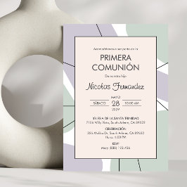 Invitación Primera Comunión Pastel Colores
