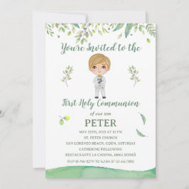 Invitación Primera Comunión PETER