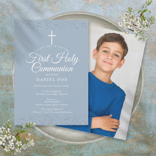 Invitación Primera Comunión Polvo Azul Foto