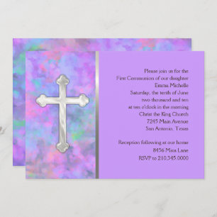 Invitación Primera Comunión Resumen con Cruz