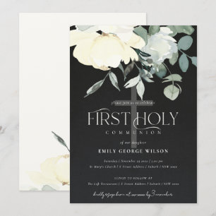 INVITACIÓN PRIMERA COMUNIÓN SAGRADA DE LA FLORAL DE AQUA BLAN