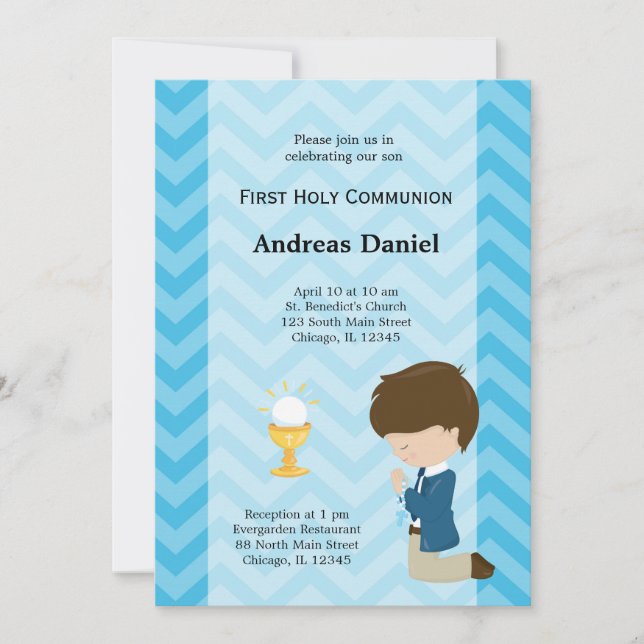 Invitación Primera Comunión Santa (Anverso)