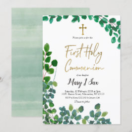Invitación Primera comunión santa del eucalipto caprichoso