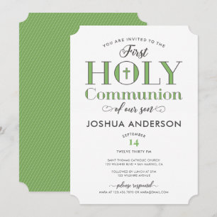 Invitación Primera comunión tipográfica