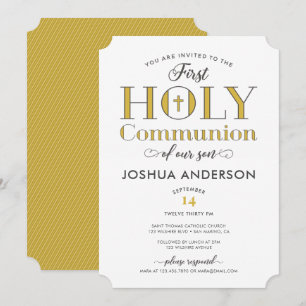 Invitación Primera comunión tipográfica
