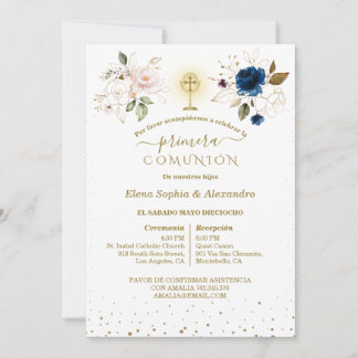 Invitación  Primera Comunión Twins First Holy Communion