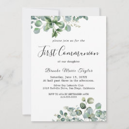 Invitación Primera Comunión Verano Verde