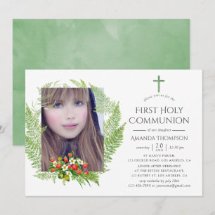 Invitación Primera Comunión Verde del País