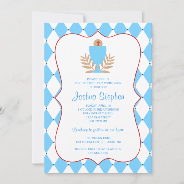Invitación Primera Cruz de cáliz de la comunicación (Anverso)