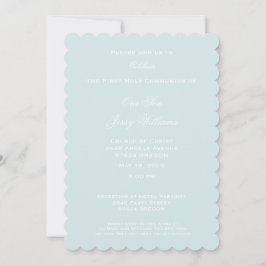 Invitación Primera cruz de la comunión sagrada con palo y cor